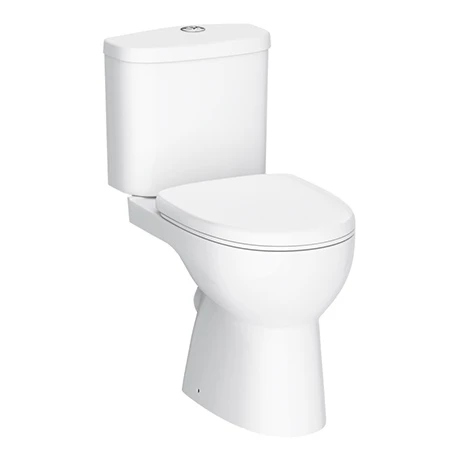 Cove Rimless Close Coupled Toilet + Soft Close Seat 3 Cove Rimless Close Coupled Toilet + Soft Close Seat