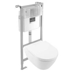 Villeroy and Boch Viconnect Pro Toilet Frame with Chrome Flush Plate + Subway 2.0 Wall Hung Toilet 13 Villeroy and Boch Viconnect Pro Toilet Frame with Chrome Flush Plate + Subway 2.0 Wall Hung Toilet -toilet shop SUBVIPWC D1 460