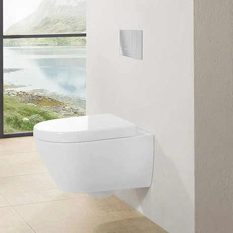 Villeroy and Boch Viconnect Pro Toilet Frame with Chrome Flush Plate + Subway 2.0 Wall Hung Toilet 3 Villeroy and Boch Viconnect Pro Toilet Frame with Chrome Flush Plate + Subway 2.0 Wall Hung Toilet
