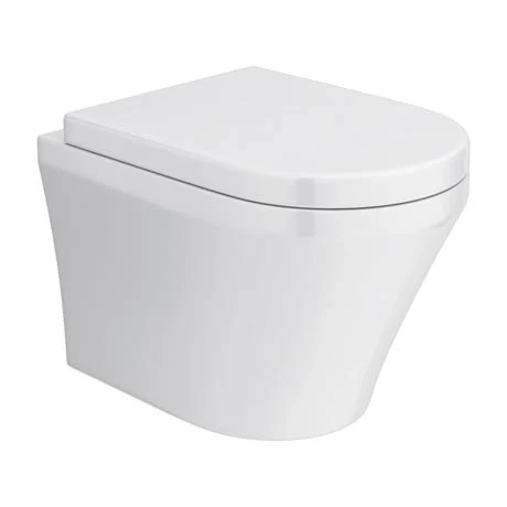 Toronto Modern Round Wall Hung Toilet inc. Soft Close Seat 3 Toronto Modern Round Wall Hung Toilet inc. Soft Close Seat